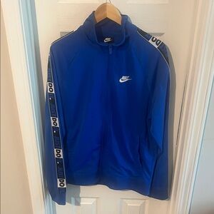 Nike Royal Blue Track Jacket with Logo Men Size Medium